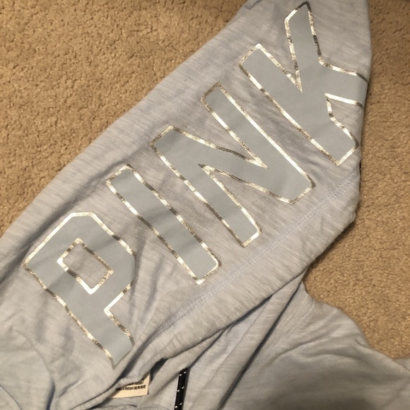 PINK Victoria's Secret Tops - PINK light blue pullover! PINK Victoria's Secret Tops - PINK light blue pullover!